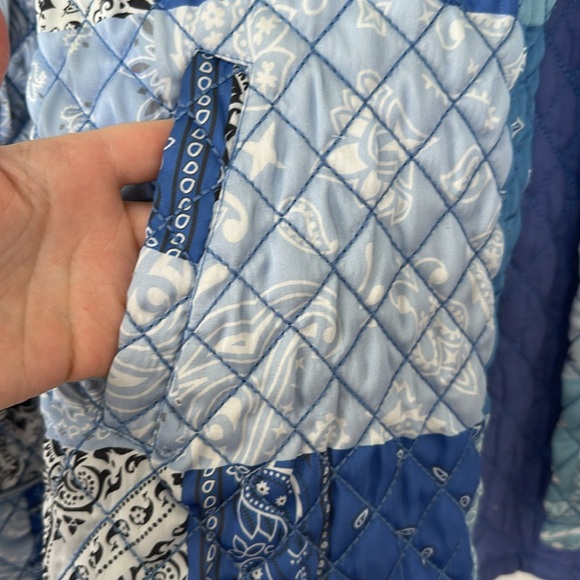EUC Patchwork Quilted Jacket - Blue - Picture 3 of 4